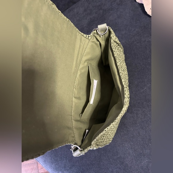 Olive Crossbody Straw Bag with Chain Strap - Addition Elle - Picture 2 of 2